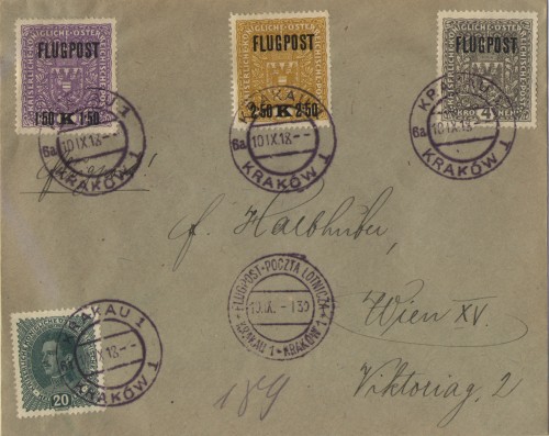 Just before the end of WWI, the first scheduled airmail