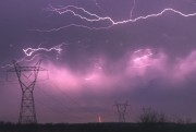 Lightning on powerline